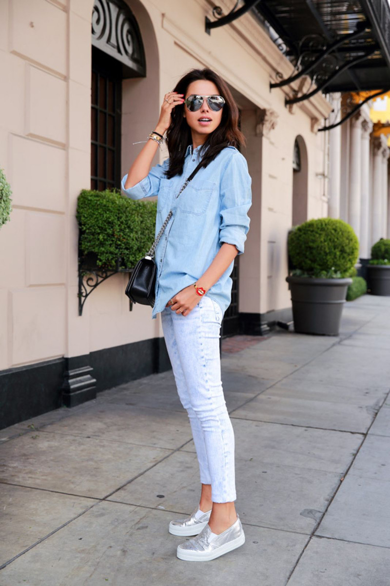 Casual Chic Cold Spring Holiday Outfits: Double Denim with a Modern Twist