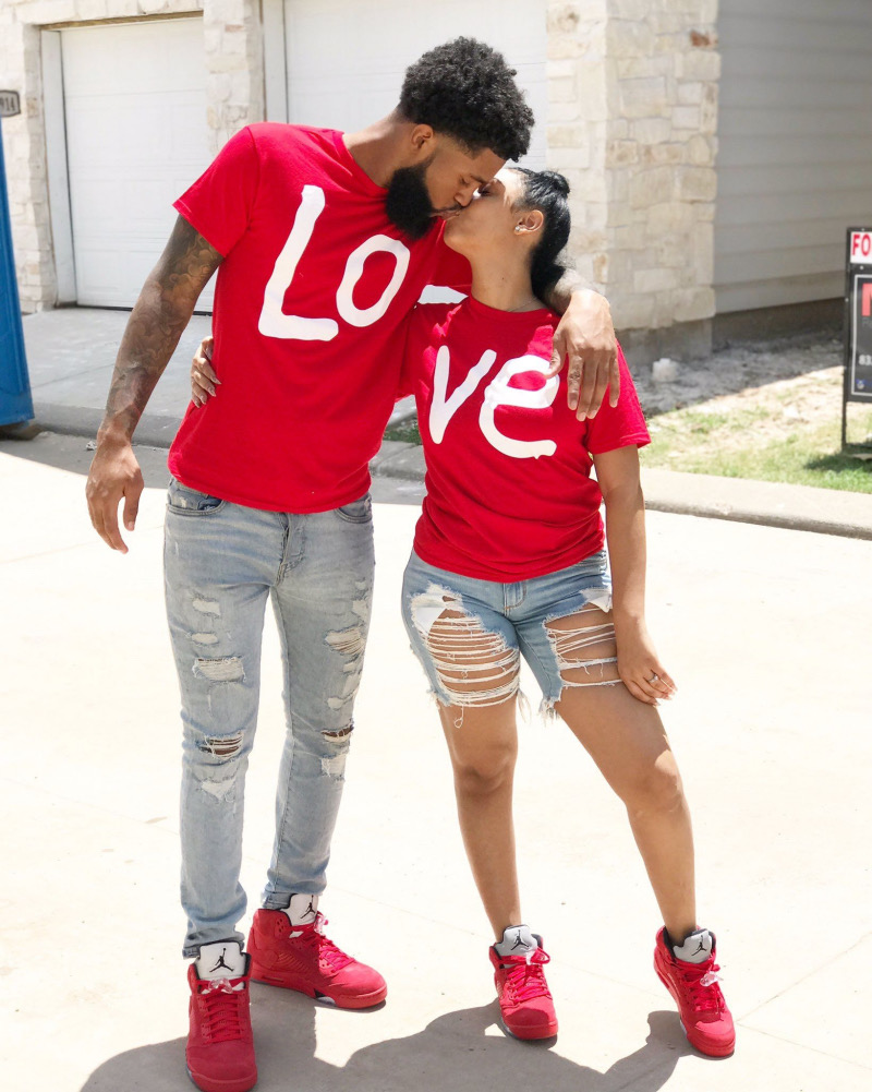 Valentine Day Outfits Black Couple: Streetwear Love with Matching Red Aesthetics