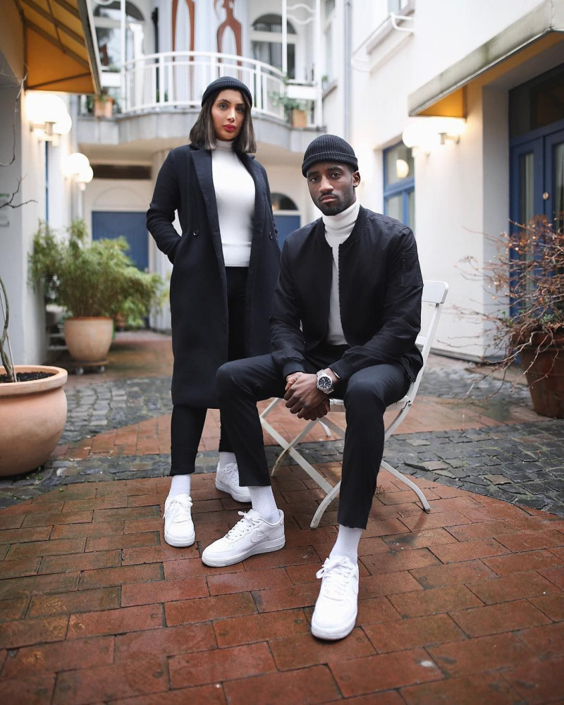 Valentine Matching Outfits for Couples: Modern Monochrome Elegance