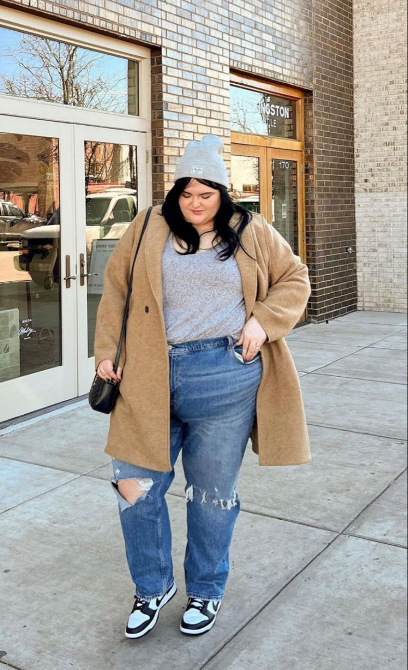 Effortlessly Chic Plus-Size Neutral Spring Outfits