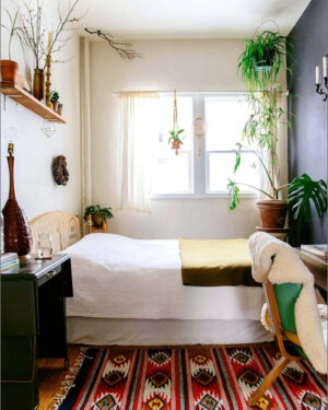 Kleines Schlafzimmer Natur: Bohemian-Stil trifft Urban Jungle